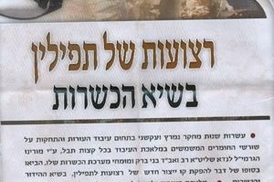 רצועות של תפילין בשיא הכשרות