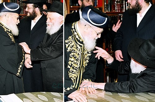 המפגש בין הרב גרליק לרב עובדיה יוסף ● ארכיון COL המפגש בין הרב גרליק לרב עובדיה יוסף ● ארכיון COL