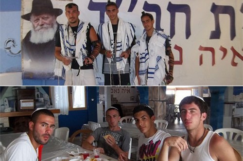 בני נוער ומטיילים מבקרים בבתי חב