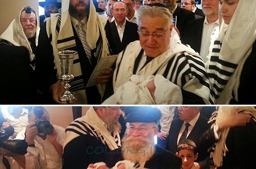 ביום הבחירות לרבנות: ברית לנכד הרב דוד לאו ● תמונות 