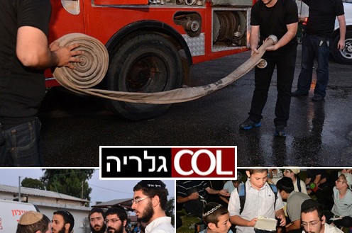 החיילים נמתחו: שריפת ענק בקעמפ שפונה ל