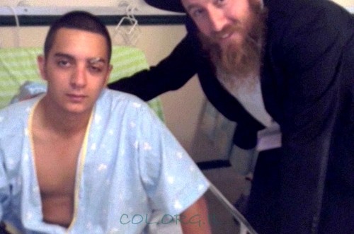 בבית הרפואה קפלן: תפילין ועידוד לפצועים 