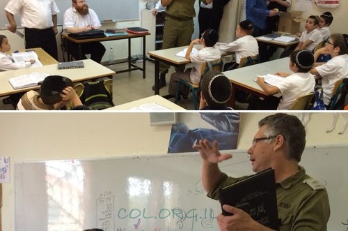נציג פיקוד העורף בשיעור הדרכה בבהי