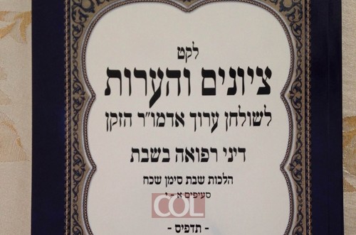 בלעדי: מדריך רפואי מעשי לשבת