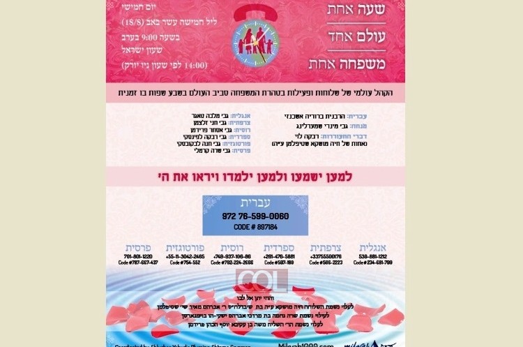 הערב: התוועדות 'הקהל' היסטורית בשבע שפות