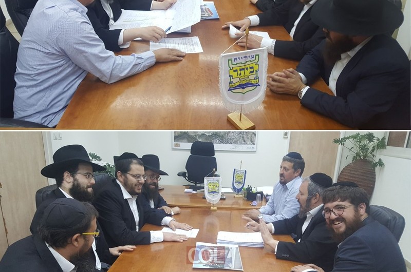 במעמד חגיגי: נמסר היתר הבניה לביהכנ