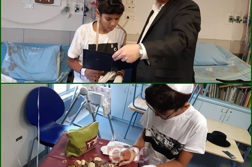 מרגש: השליח ביקר ילד מאושפז וגילה שזה יום בר המצווה