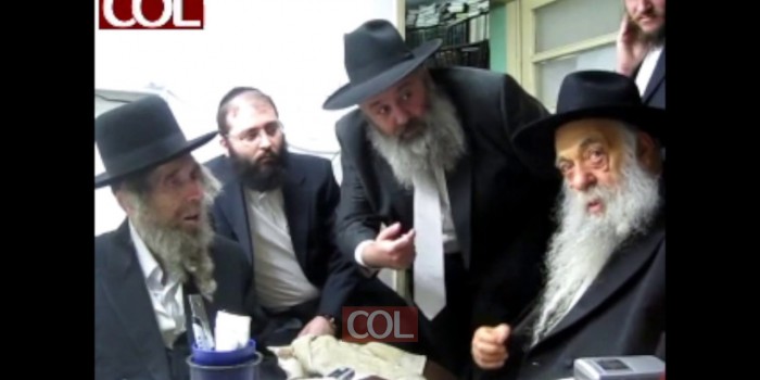 פגישת החויזר ר' יואל עם הרב שטיינמן
