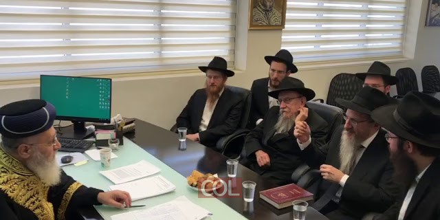רבה של רוסיה הרב לאזאר בביקור אצל הראשלצ