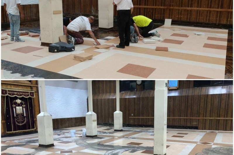בית חיינו: החלפת הריצוף בזאל הגדול לקראת חודש החגים