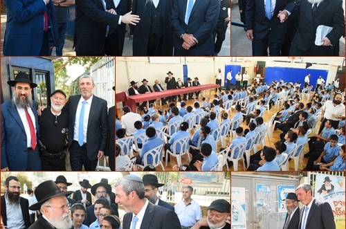חולון: שר החינוך הרב פרץ וסגנו מאיר פרוש ביקרו בת