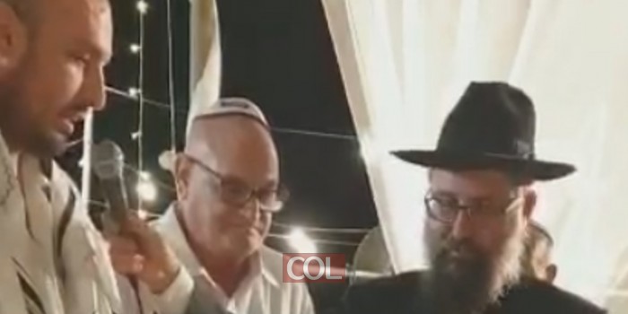 השליח הרב קוטנר בחופת בן שפיצר, הערב