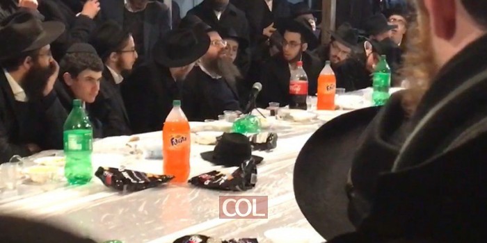 הרב חיים שפירא מהישיבה במוריסטאון מתוועד עם התמימים ואנ
