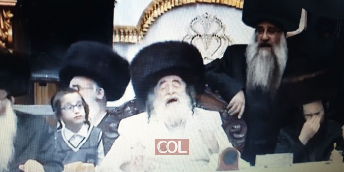 כשהרבי מויז'ניץ שר בטיש נעילת החג 'דידן נצח' • צפו. (צילום: אלי דויטש, באדיבות אתר חרדים 10)