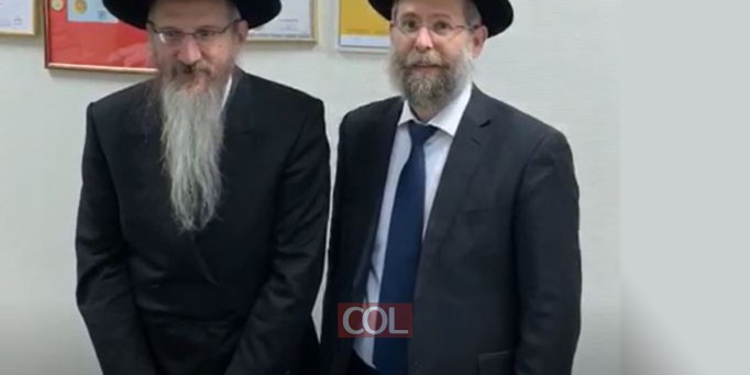 הבוקר: סגירת המעגל לאחר החתונה במשפחת השלוחים בנובוסיבירסק, כשרבה של רוסיה הרב לאזאר והשליח השתתפו בברית מרגשת