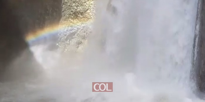 גשמי ברכה: זרימת המים במפל התנור • צפו (צילום: רמזי בדראן, רשות הטבע והגנים)