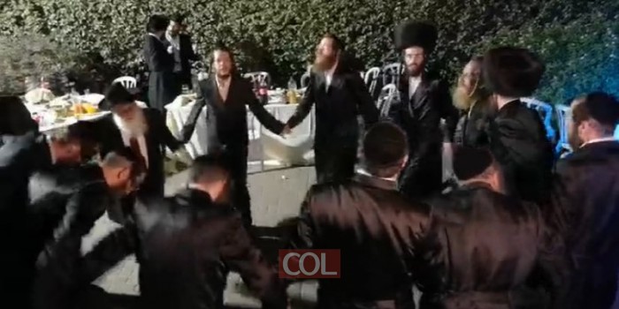 מזל טוב: חתונת בת המחנך הוותיק ר' יוסל המבורגר עם בנו של הרב זלמן גרוסמן, מנכ''ל המוסדות מגדל אור 