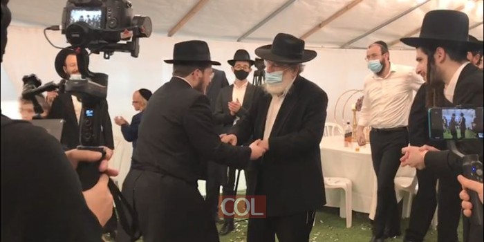 בין המשתתפים בחתונת יוסף אריה שולמן בנו של עורך חדשות משפחה אליעזר שולמן נצפה הגה