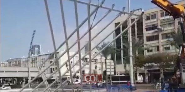 חנוכיית הענק הגבוהה בארץ של ישיבת חב