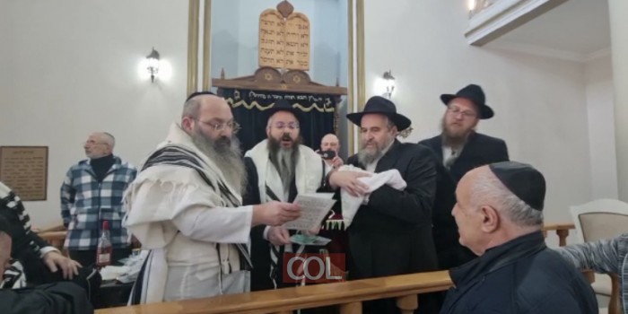 סגירת מעגל מרגשת בבאטומי: בברית לבן השליח הרב זאבי מנדלזון נקרא שם הרך בן ציון - כשמו של זקנו הרב בן ציון ליפסקר ע