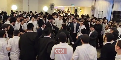 ריקודי שמחה סוערים בחתונת התמים אברהם צבי כהן מביתר עילית עב
