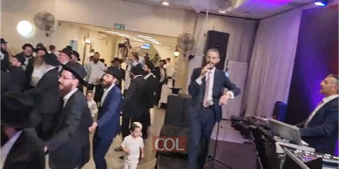 ריקודי שמחה בחתונת הת' לוי יצחק ב