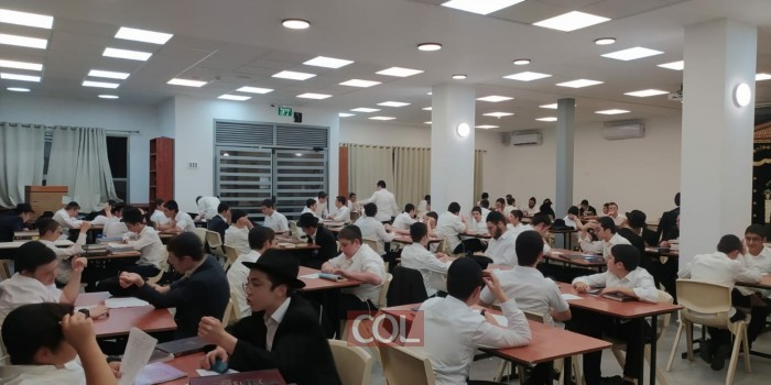 כך נראה סדר ליקוטי שיחות לאחר השעה 22:00, בזאל ישיבת תות