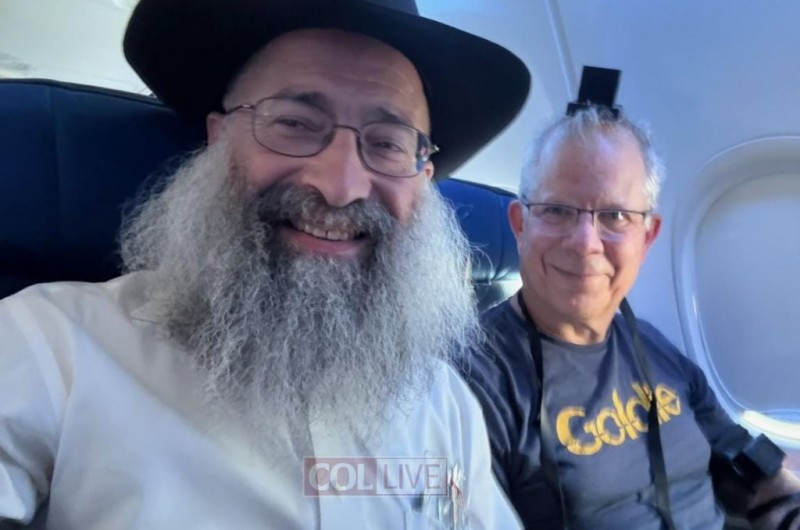 בר מצווה בשחקים: שליח הרבי בלונגמדו שבמסצ'וסטס הרב חיים קוסופסקי הניח תפילין ליהודי 'קרקפתא' בגובה 35 אלף רגל, באמצע טיסה