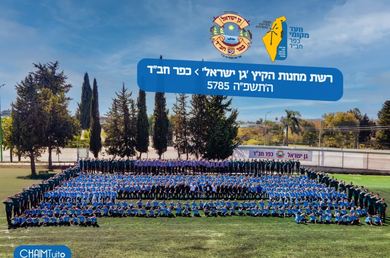 כ-600 חיילי וצוות רשת מחנות הקיץ 'גן ישראל' שע‘‘י ועד מקומי כפר חב