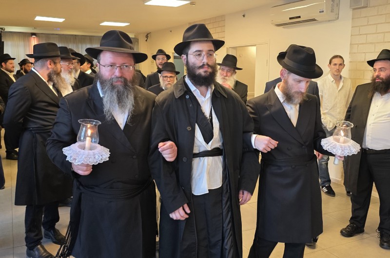 באולם האירועים בבית רבקה: חתונת התמים מנחם מענדל אקסלרוד מצ'רקאס שבאוקראינה עב