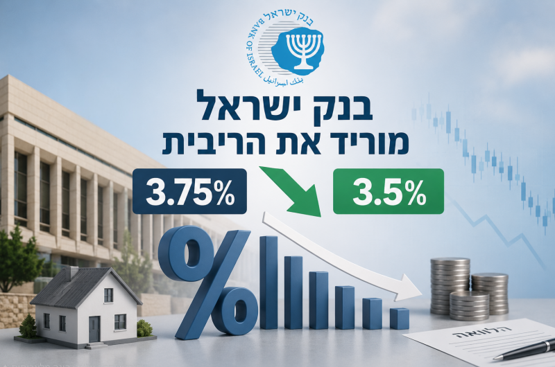 בנק ישראל הוריד את הריבית - מה זה אומר לי?